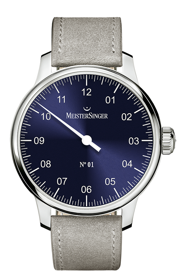 MeisterSinger N. 01 Mens Suede Grey Watch AM3308 Image 1