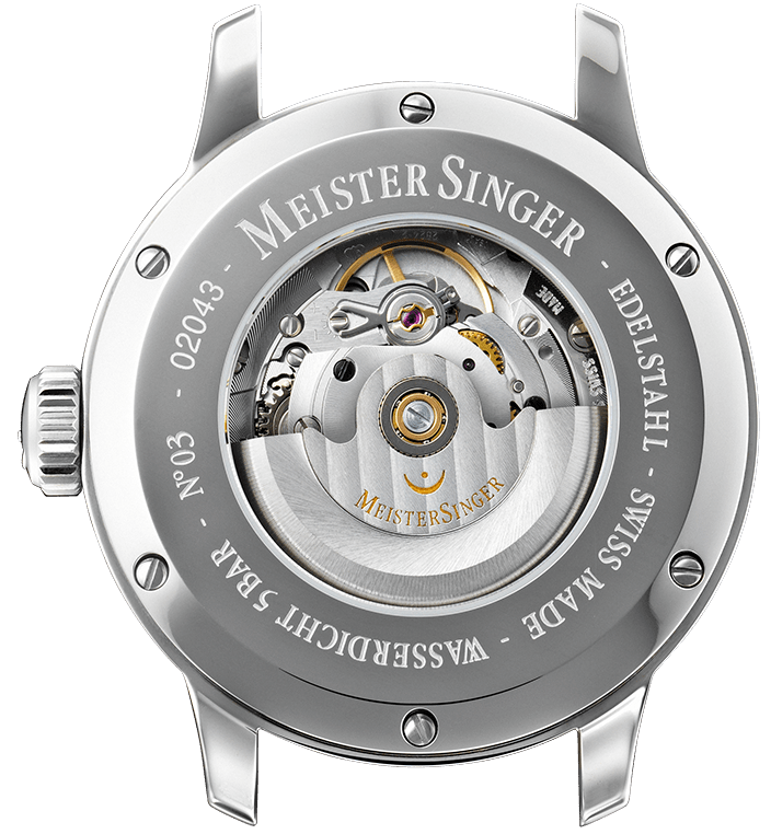 MeisterSinger N. 03 Watch AM903 Croco Print Brown Image 2