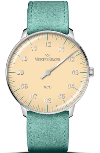 MeisterSinger Neo Special Light Yellow Mint Green Strap S-NES935S_SV142 Image 1