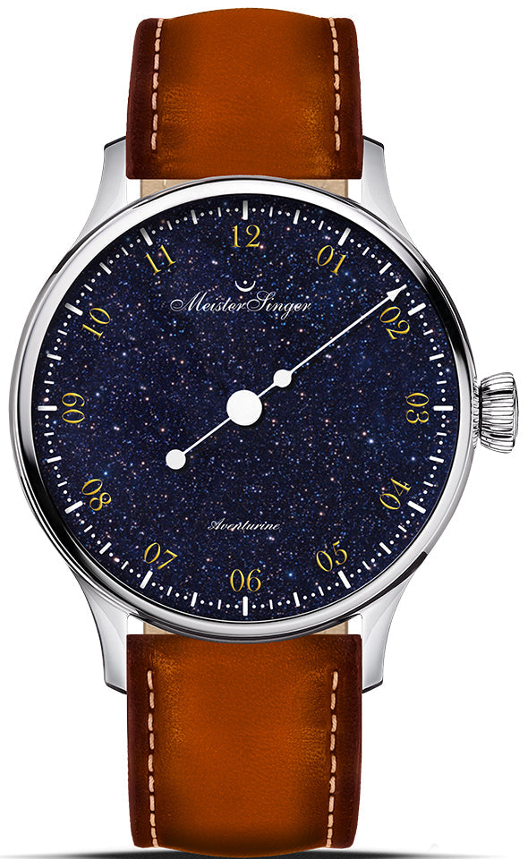 MeisterSinger Pangaea Aventurine Deep Blue Natural Glass Watch PMN9908AV Image 1