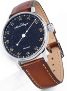 MeisterSinger Pangaea Aventurine Deep Blue Natural Glass Watch PMN9908AV Image 4
