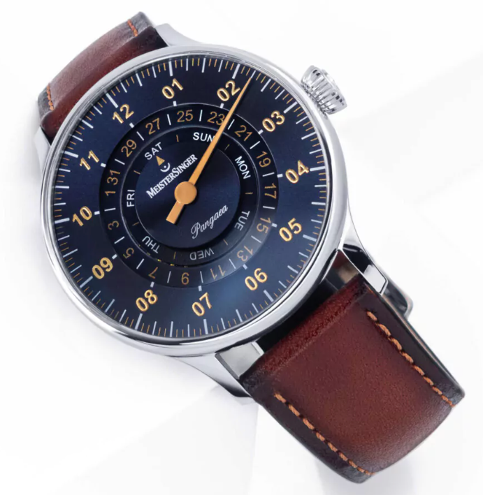 MeisterSinger Pangaea Day Date Steel Blue With Gold Watch PDD917G Image 4