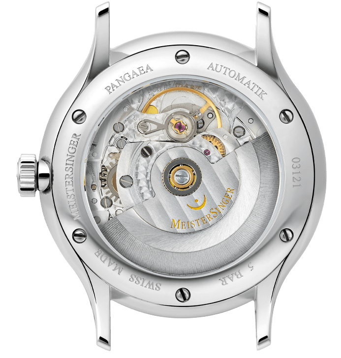 MeisterSinger Pangaea Day Date Watch PDD908 Croco Print Cognac Image 3