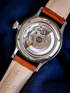 MeisterSinger Pangaea Day Date Watch PDD908 Croco Print Cognac Image 5