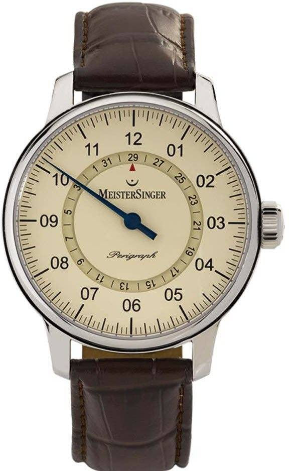 MeisterSinger Perigraph BM1003 Croco Print Brown Image 1