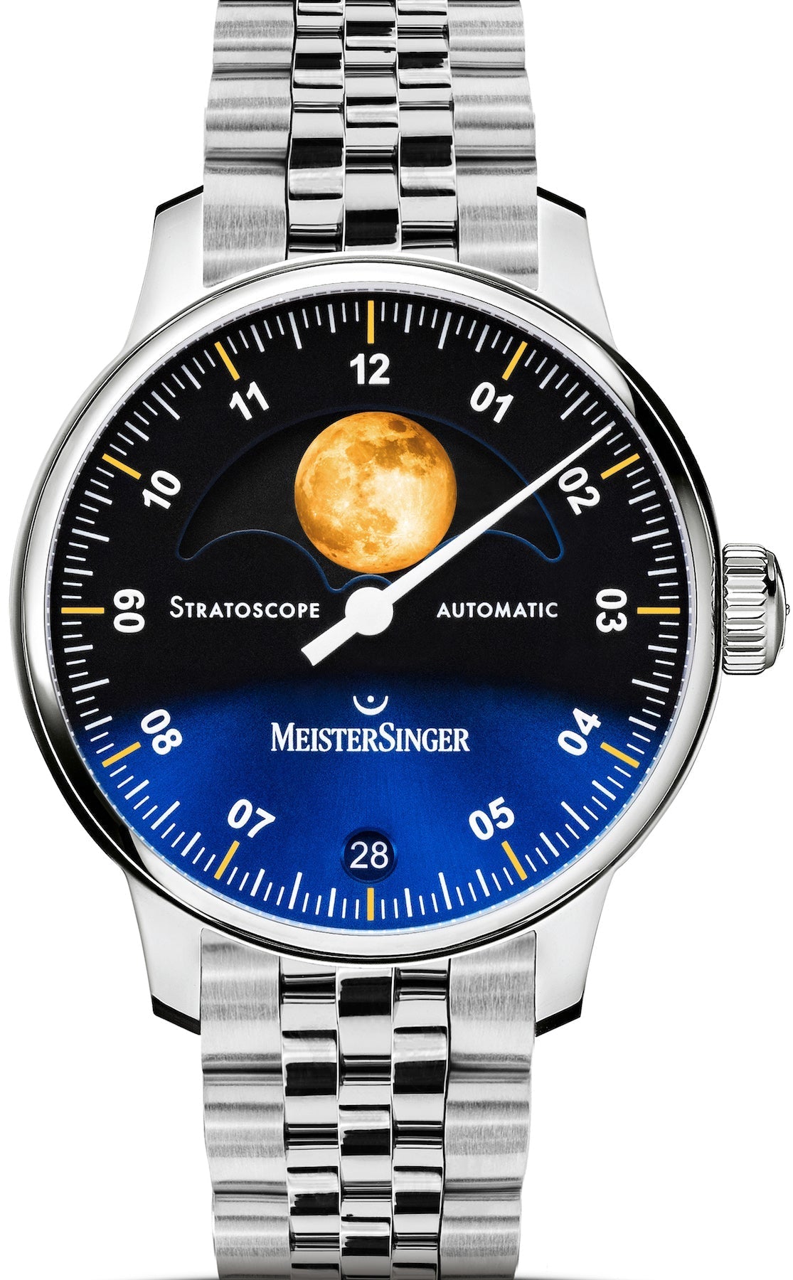 MeisterSinger Stratoscope Golden Moon Bracelet Watch ST982G - MGB20 Image 1