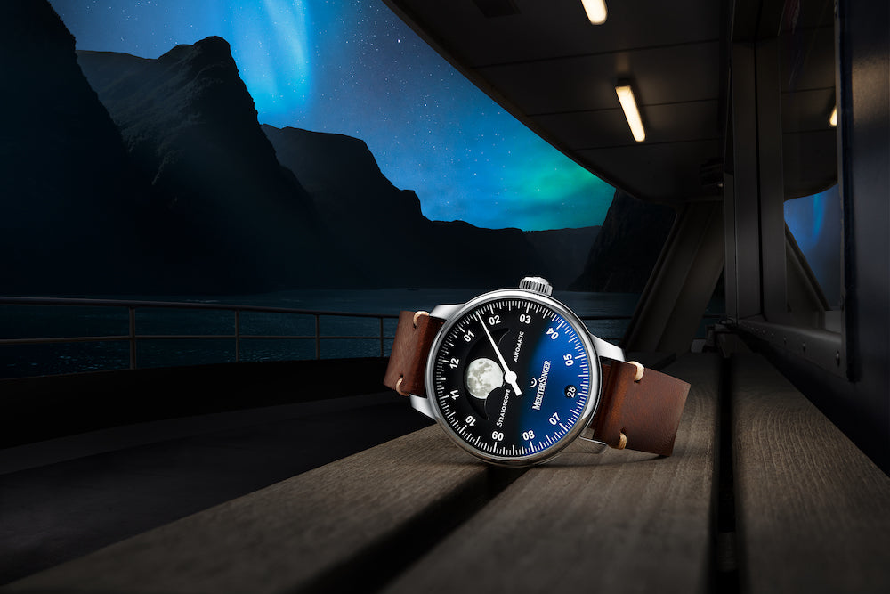 MeisterSinger Stratoscope Moon Phase Watch ST982 Image 3
