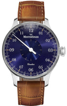 MeisterSinger Watch Circularis Blue CC108 Cognac Strap Image 1
