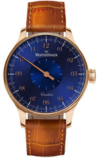 MeisterSinger Watch Circularis Gold Blue Limited Edition ED-CCG2 Cognac Strap Image 1