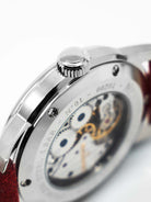 MeisterSinger Watch N. 01 Sunburst Blue DM317 Suede Cognac Image 3