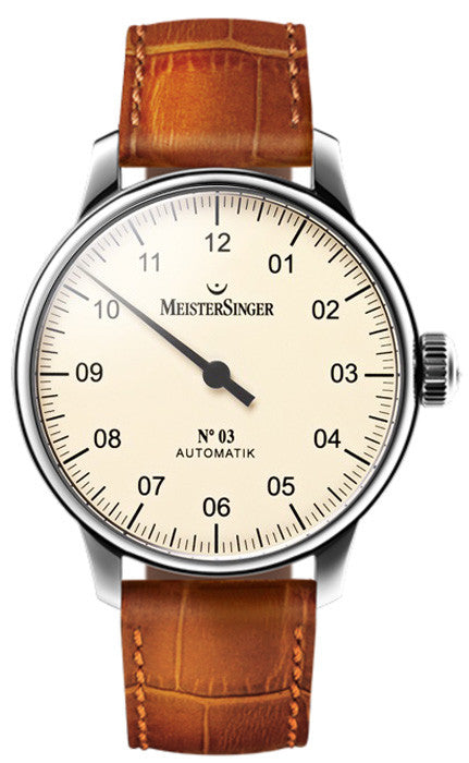 MeisterSinger Watch N. 03 D BM903 Croco Print Cognac Image 1