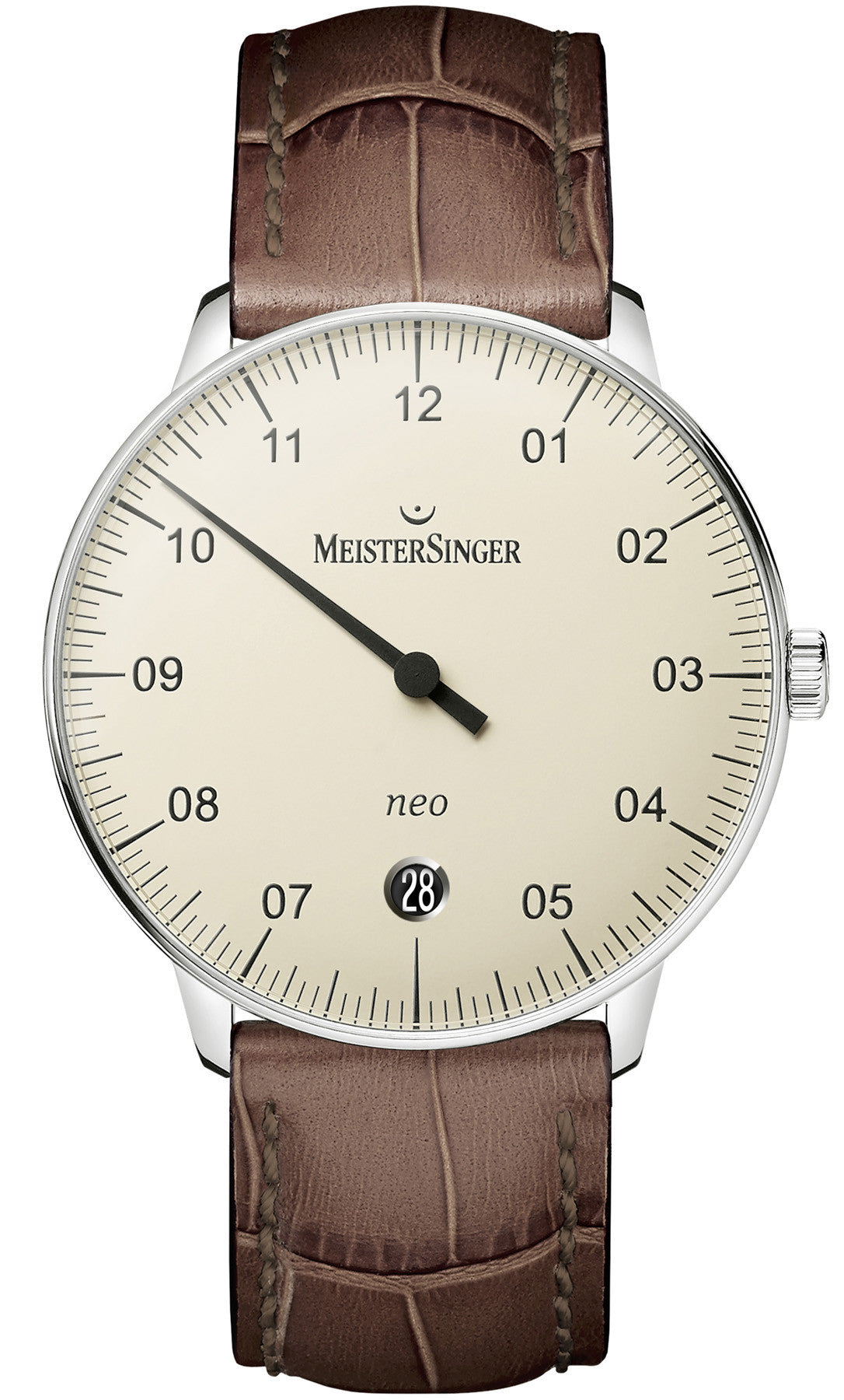 MeisterSinger Watch Neo NE902N Tan Croc Leather Image 1