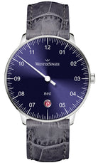 MeisterSinger Watch Neo NE908N Grey Croc Leather Image 1