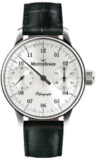 MeisterSinger Watch Paleograph Silver Limited Edition D ED-SC101 Croco Print Black Image 1