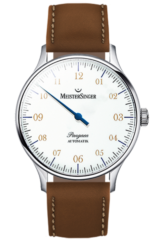 MeisterSinger Watch Pangaea D PM901 Velour Leather Cognac Image 1