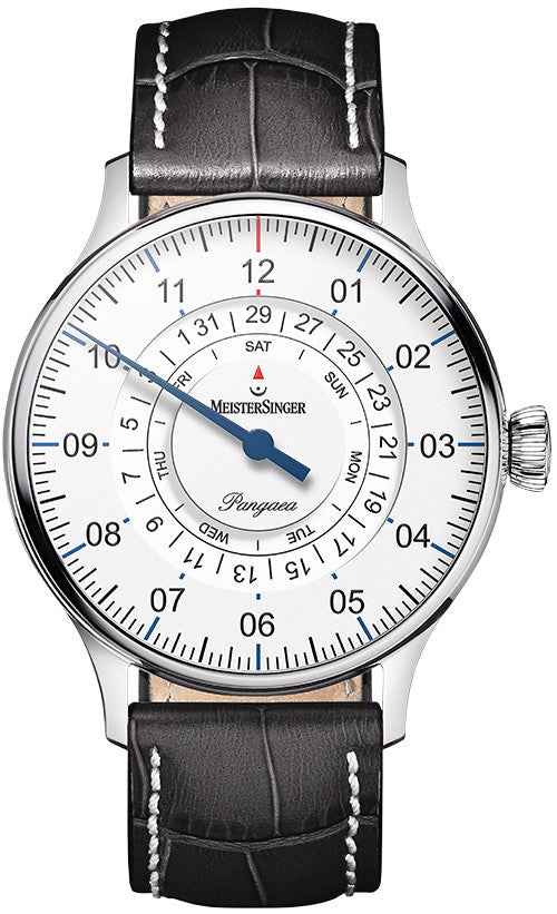 MeisterSinger Watch Pangaea Day Date PDD901 Croco Print Black Image 1