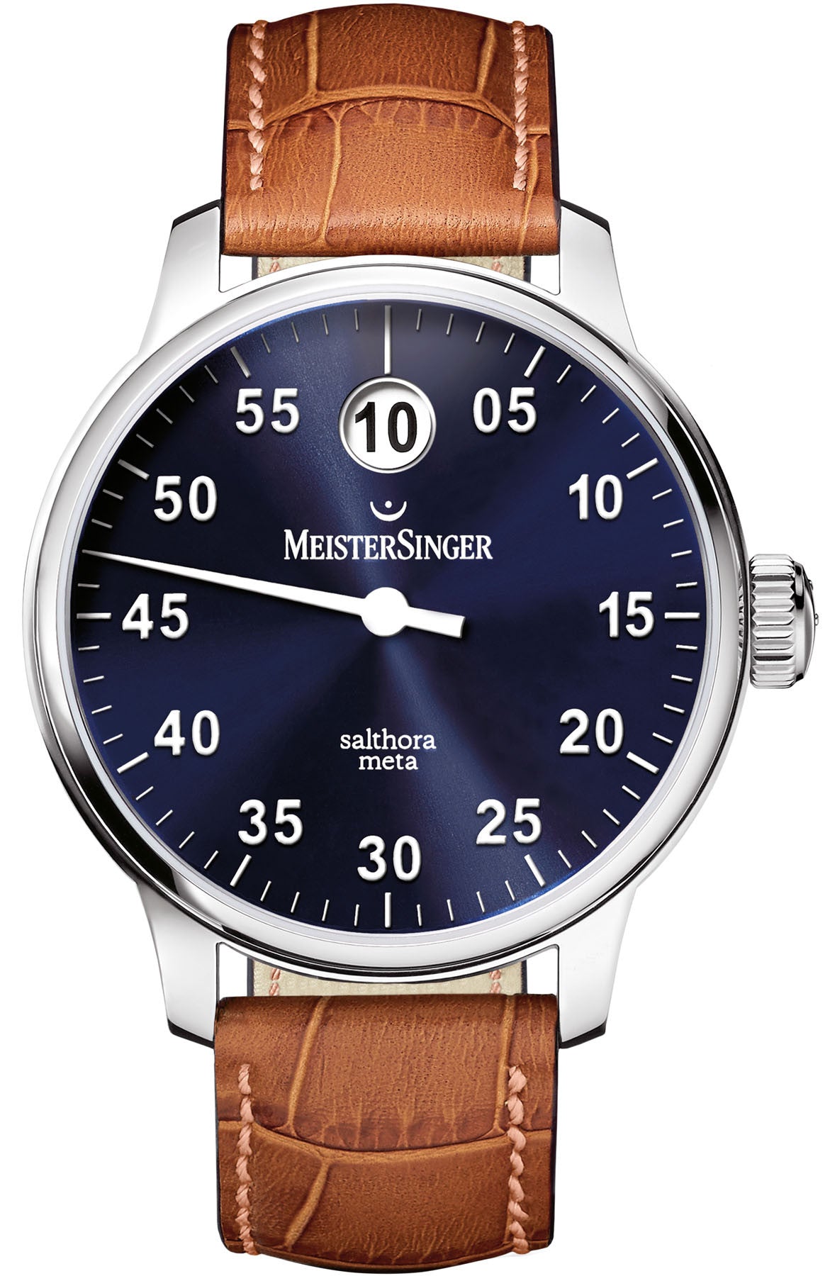 MeisterSinger Watch Salthora Meta SAM908 Croco Print Cognac Image 1