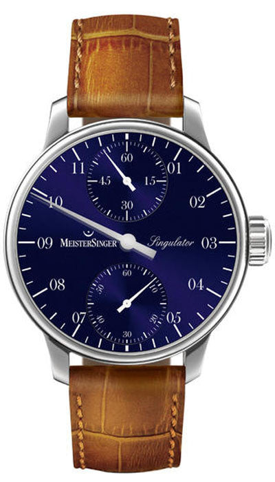 MeisterSinger Watch Singulator SIM108 Croco Print Cognac Image 1