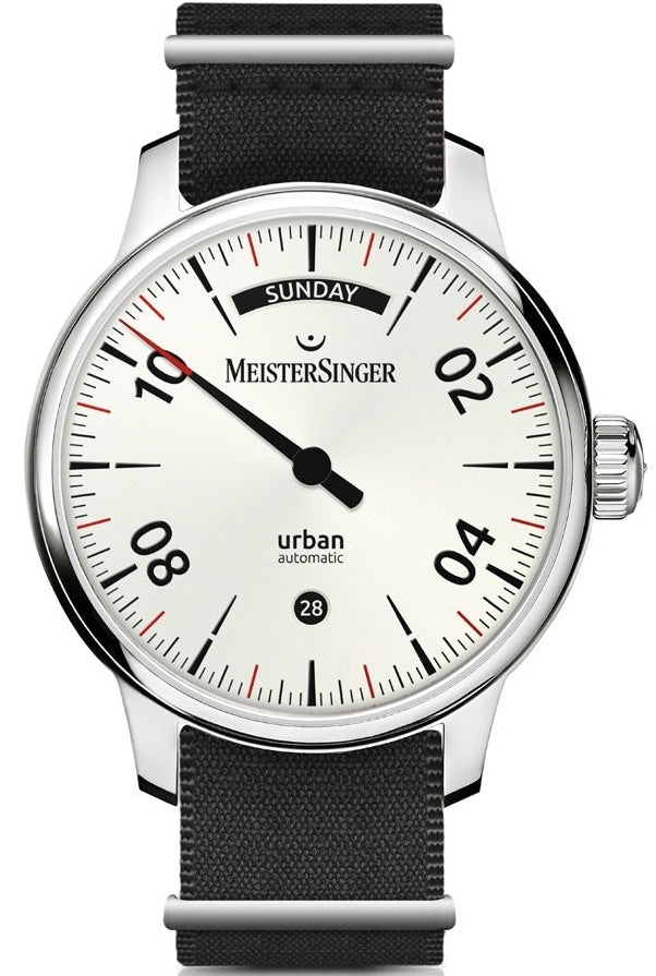 MeisterSinger Watch Urban Day Date Opaline Silver URDD901 Image 1