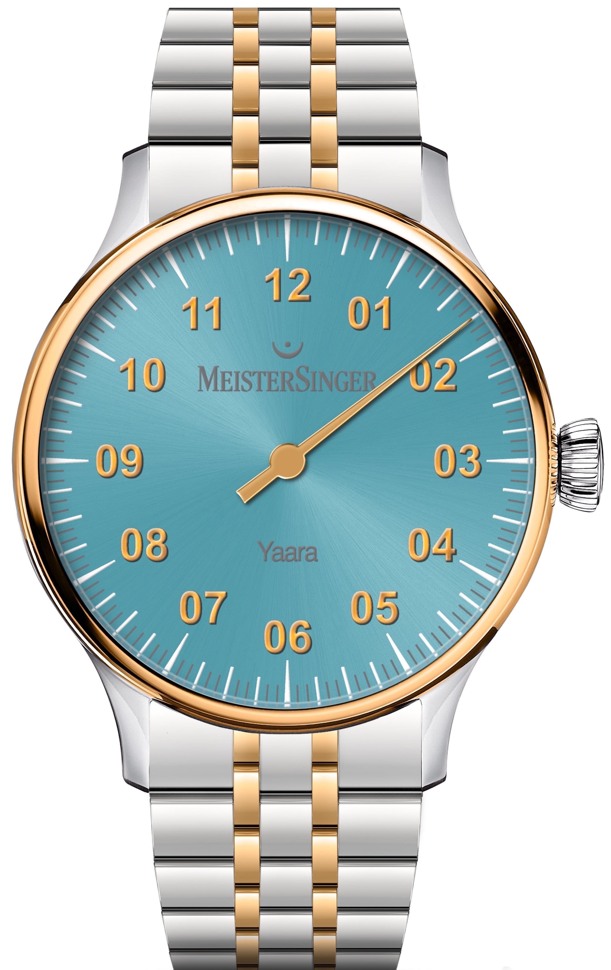 MeisterSinger Yaara Ice Blue Gold Watch YA914G Image 1