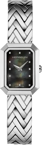 Herbelin Watch Octogone Rectangle Black MOP 17446B49