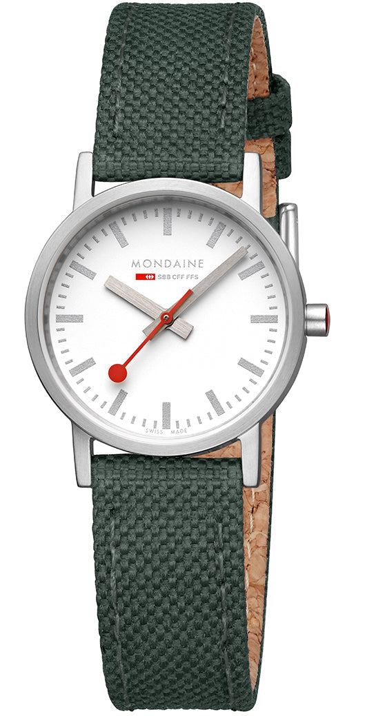 Mondaine Classic Park Green Textile Watch A658.30323.17SBS Image 1
