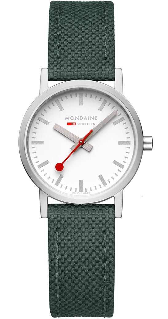 Mondaine Classic Park Green Textile Watch A658.30323.17SBS Image 2