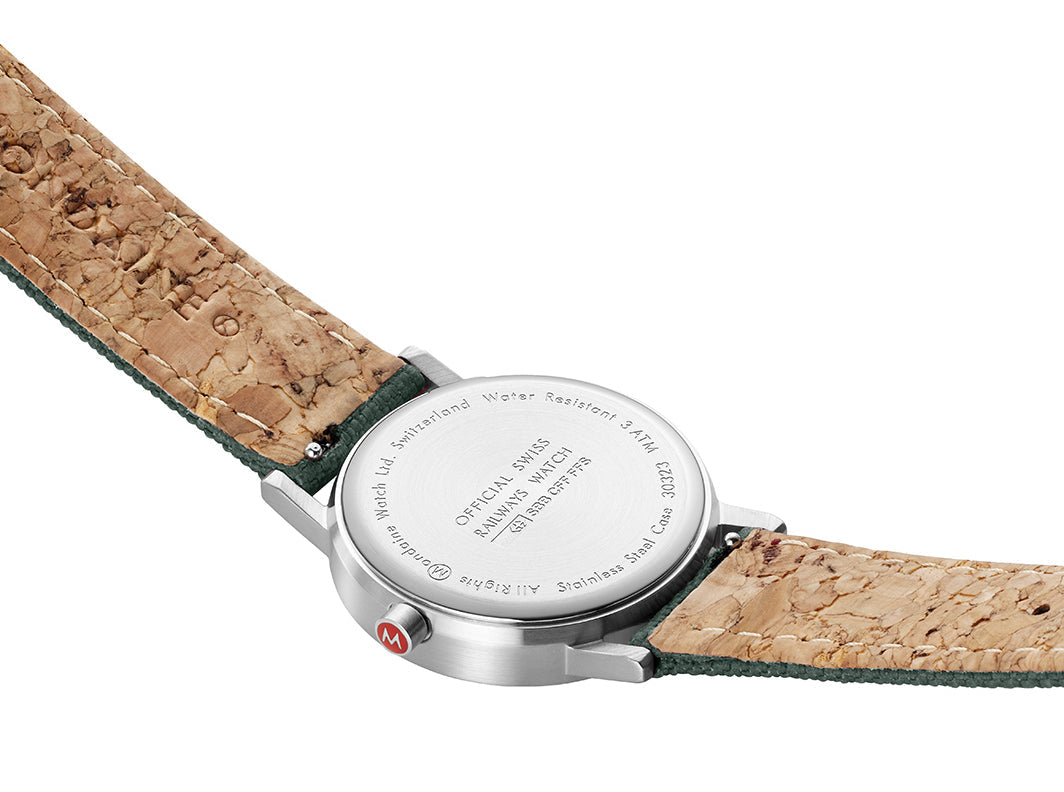 Mondaine Classic Park Green Textile Watch A658.30323.17SBS Image 3