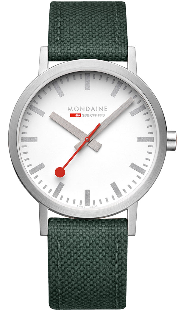 Mondaine Classic Park Green Textile Watch A660.30360.17SBS Image 2