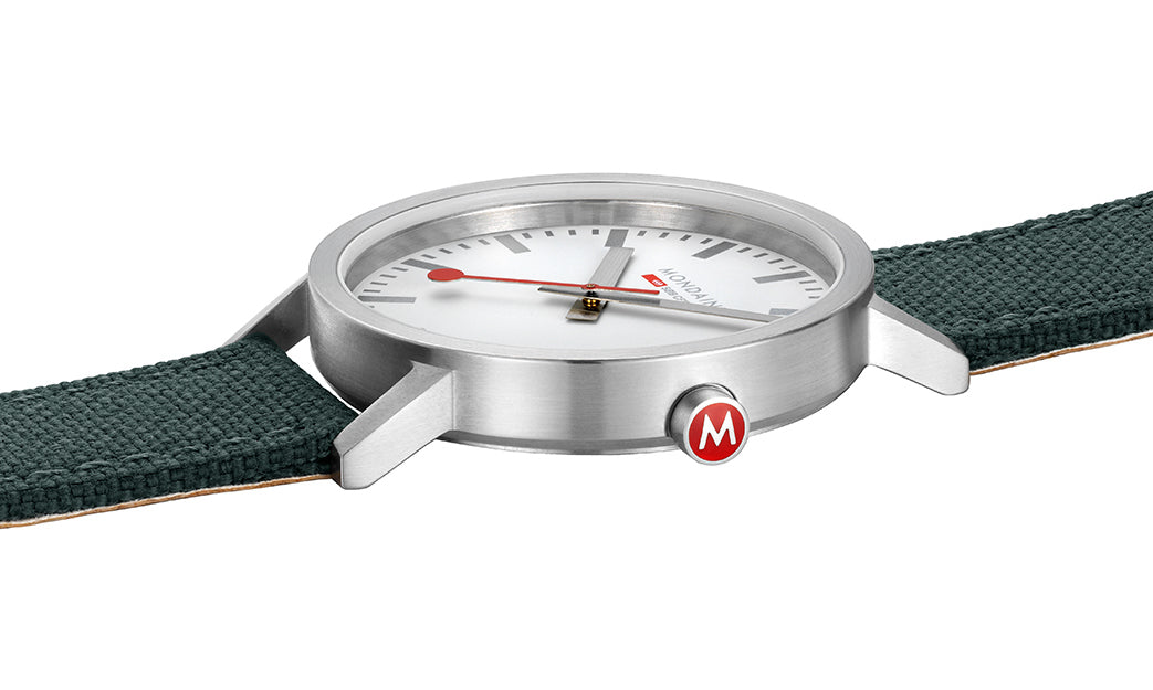Mondaine Classic Park Green Textile Watch A660.30360.17SBS Image 4