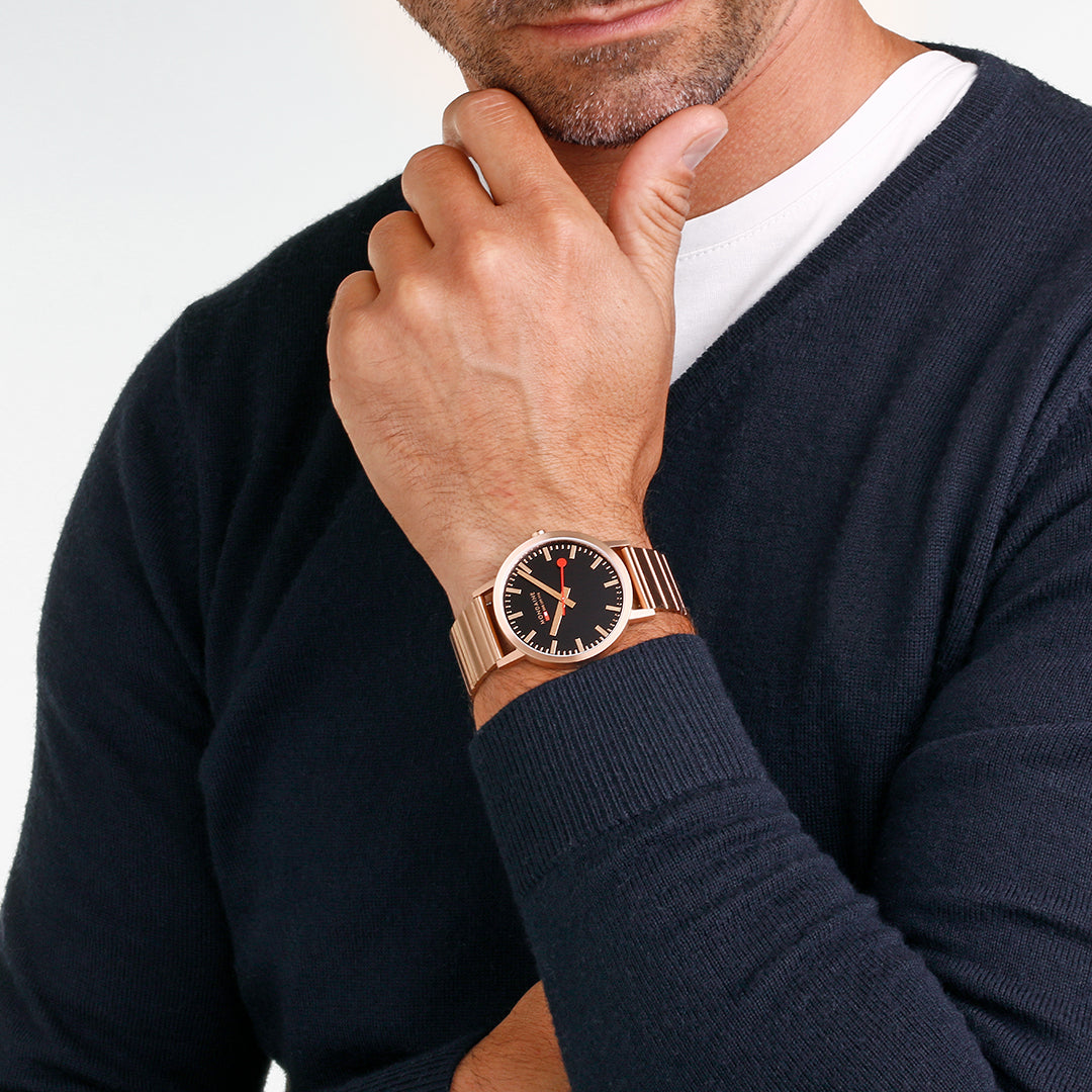 Mondaine Classic Rose Gold Watch MDN-382 Image 6