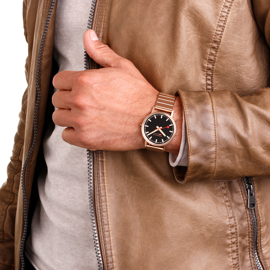 Mondaine Classic Rose Gold Watch MDN-382 Image 8