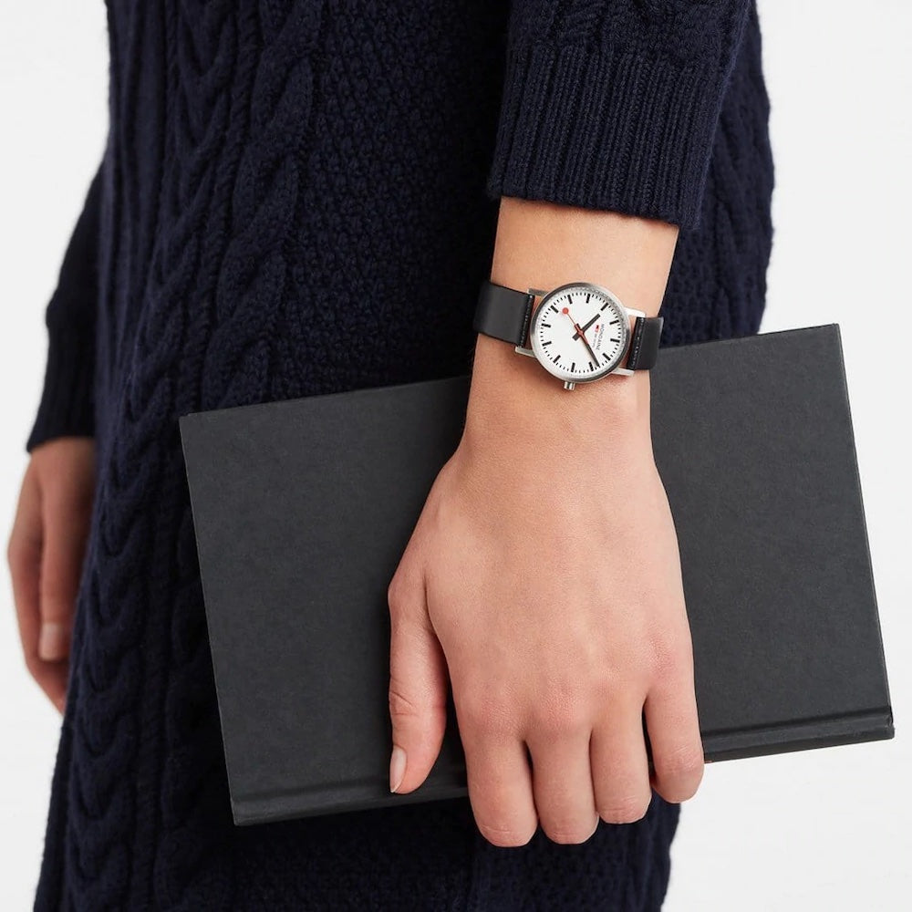 Mondaine Classic Vegan Grape Leather Watch A658.30323.16SBBV Image 4