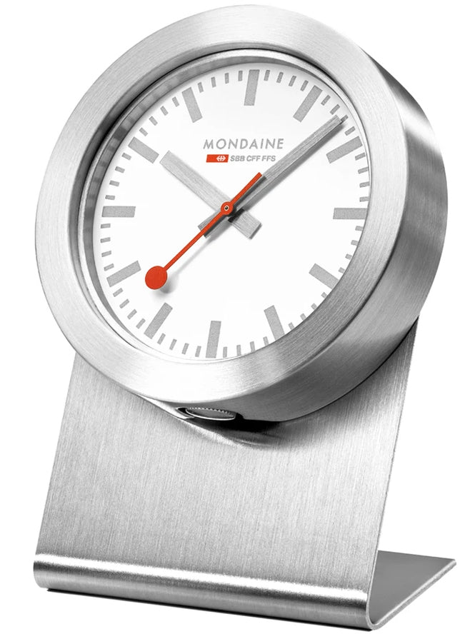 Mondaine Clock Magnet Silver Watch MDN-353 Image 1
