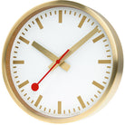 Mondaine Clock Pure Edition Aluminium Brushed Gold A990.CLOCK.17SBG Image 1