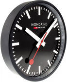 Mondaine Clock Wall Black Frame 25cm Watch A990.CLOCK.64SBB Image 1