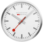 Mondaine Clock Wall Kitchen Silver Watch A990.CLOCK.18SBV Image 1