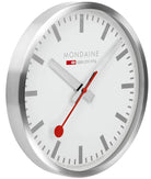 Mondaine Clock Wall Kitchen Silver Watch A995.CLOCK.17SBV Image 4