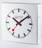 Mondaine Clock Wall Red Frame 25cm Watch A990.CLOCK.11SBC Image 2