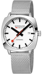 Mondaine Cushion Automatic White Bracelet Watch MDN-501 Image 1