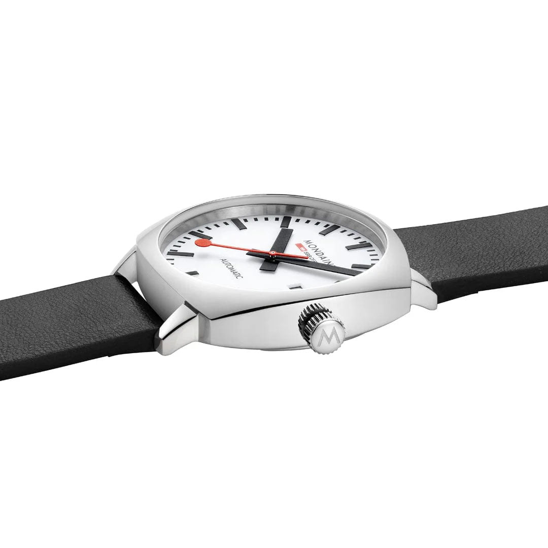 Mondaine Cushion Automatic White Watch MDN-500 Image 5