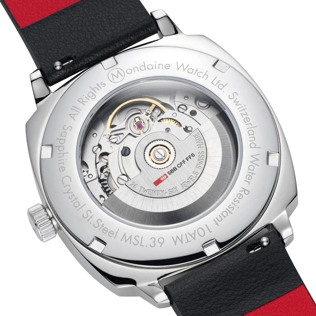 Mondaine Cushion Automatic White Watch MDN-500 Image 7
