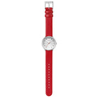 Mondaine Doppio 33mm Red Vegan Grape Leather Watch MDN-516 Image 7