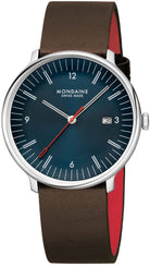 Mondaine Doppio 41mm Brown Vegan Grape Leather Watch MDN-518 Image 1