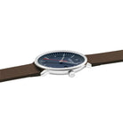 Mondaine Doppio 41mm Brown Vegan Grape Leather Watch MDN-518 Image 4