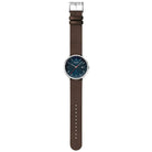Mondaine Doppio 41mm Brown Vegan Grape Leather Watch MDN-518 Image 5