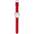 Mondaine Doppio 41mm Solar Red Vegan Apple Leather Watch MDN-517 Image 4