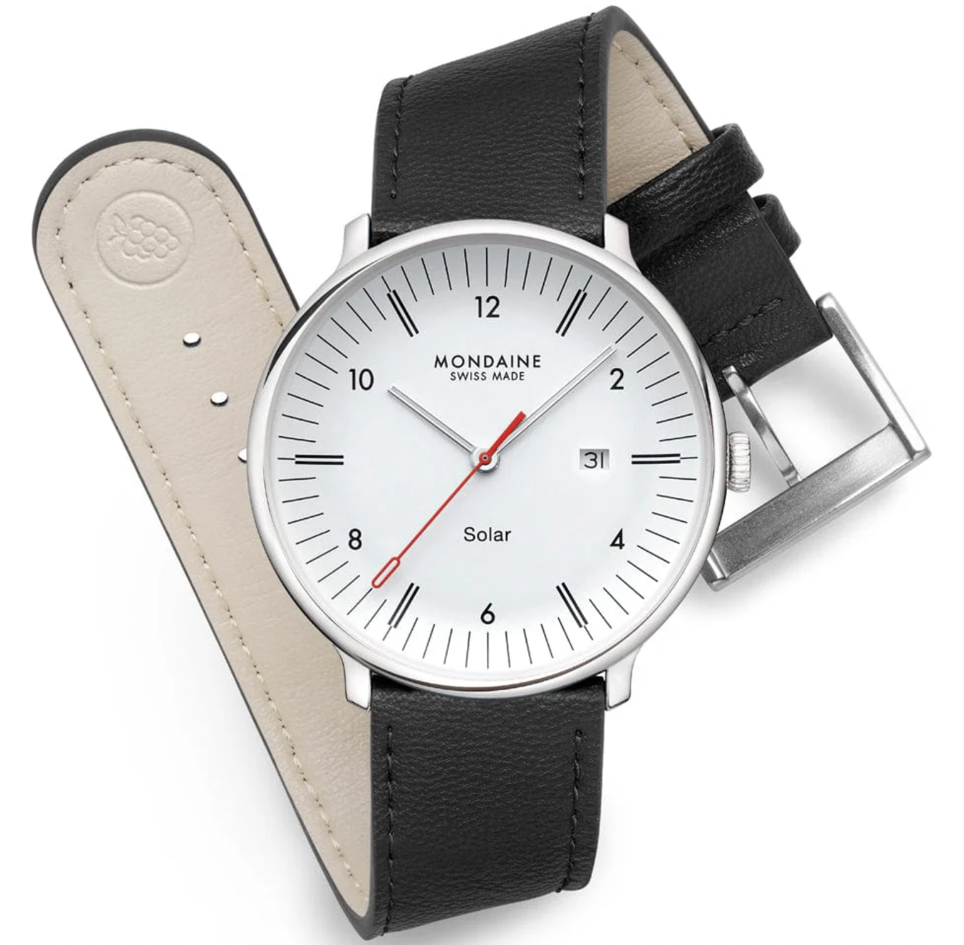 Mondaine Doppio 41mm Solar Watch MDN-512 Image 5