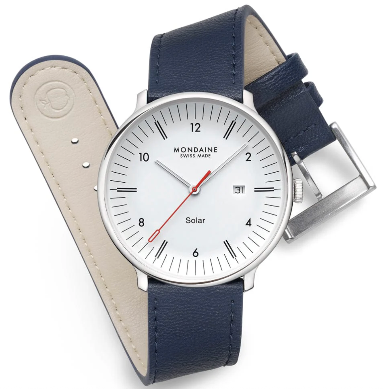 Mondaine Doppio 41mm Solar Watch MDN-513 Image 6