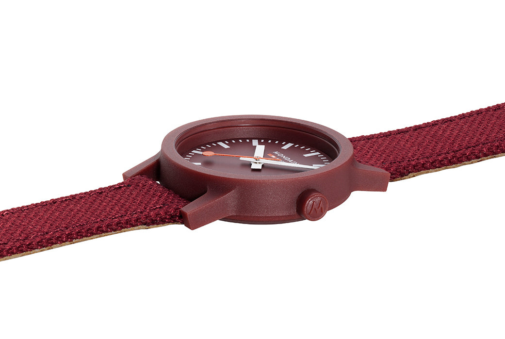Mondaine Essence Dark Cherry Textile Watch MS1.32130.LC Image 4